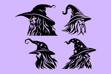 Wizards' silhouettes