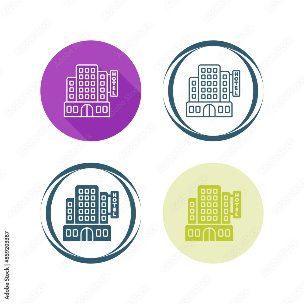 Wall mural hotel vector icon