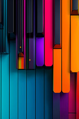 Fototapeta premium abstract colorful piano keyboard design background