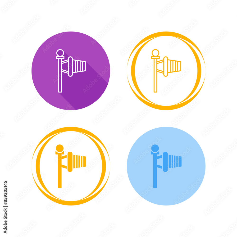 Canvas Prints windsock vector icon