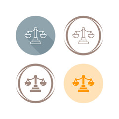 Justice Scale Vector Icon