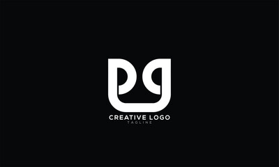 PUQ PQU UPQ PQ Abstract initial monogram letter alphabet logo design