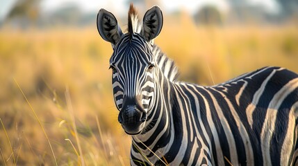 Naklejka premium portrait of zebra. Black and white version. 