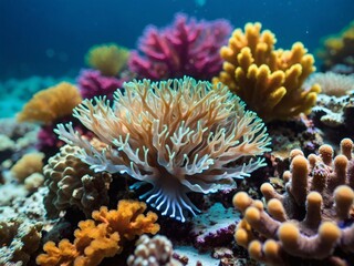 Dive into the colorful world of tropical coral reef and fish.