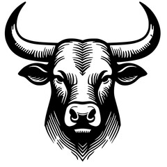 Bull head silhouette