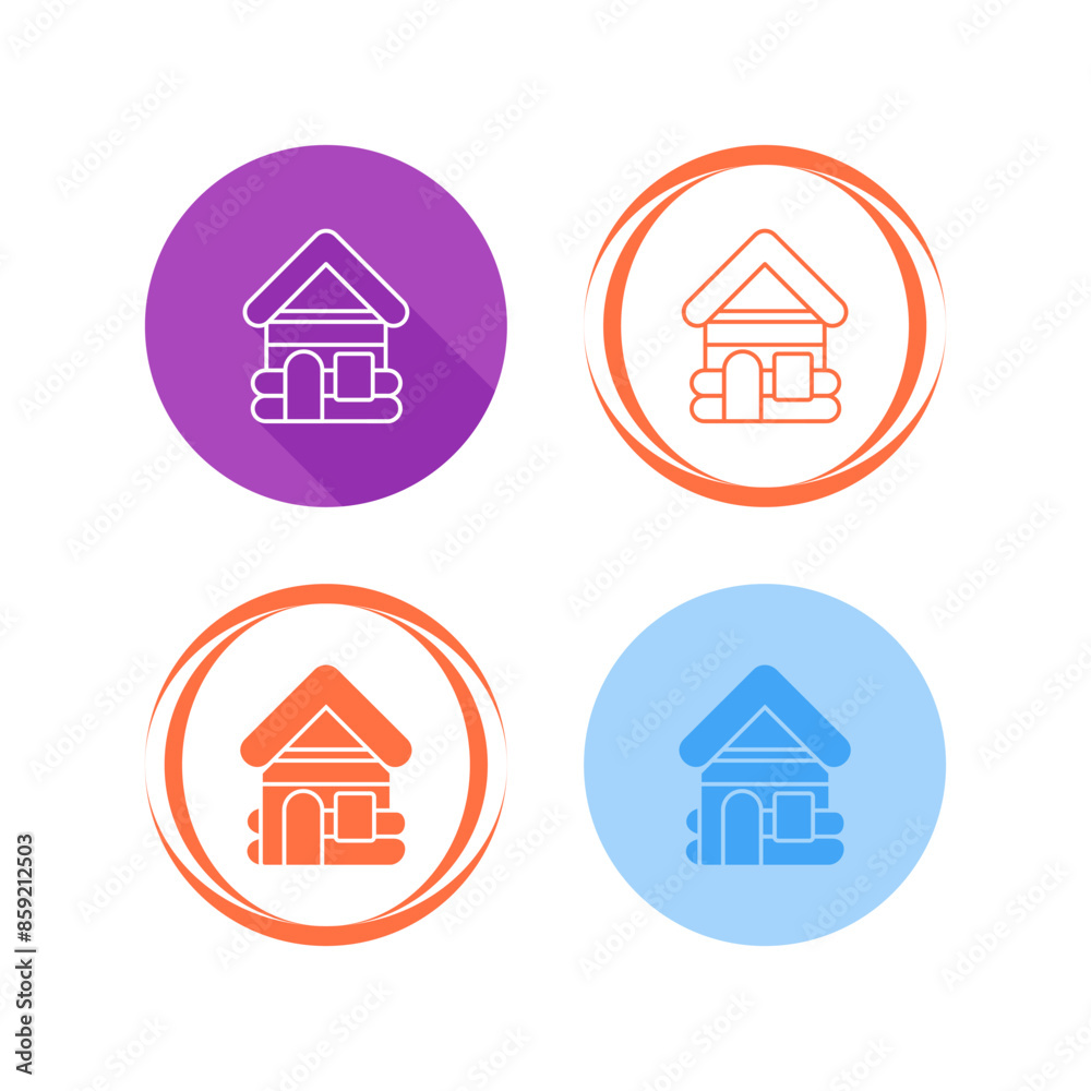 Wall mural cottage vector icon