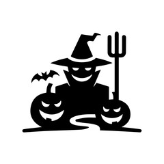 Halloween Silhouette Collection Black Cat, Pumpkin, and Spooky Shirt Designs