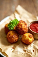 Deep fried cheese balls