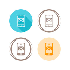 Smartphone mail Vector Icon