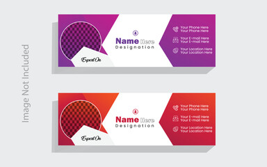 A professional email signature design to enhance your brand's communication. Ideal for businesses, our customizable templates ensure a polished and cohesive look.