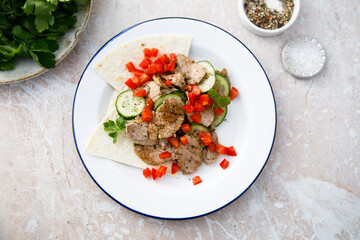 Roasted pork fillet with tomato salsa