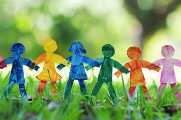 Group of people helping nature