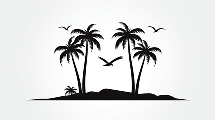 Fototapeta premium palm tree silhouette