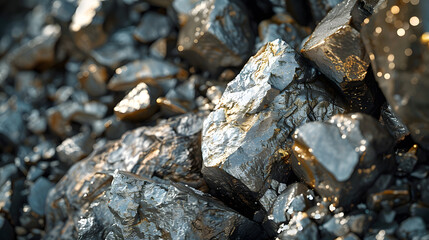 Closeup Of Nickel Ore Specimens Showcasing Their Metallic Appearance