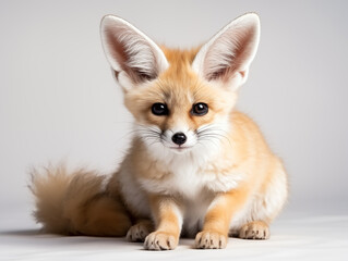 Obraz premium A Portrait of a fennec on an isolated background
