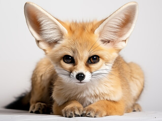 Obraz premium A Portrait of a fennec on an isolated background