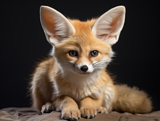 Obraz premium A Portrait of a fennec on an isolated background