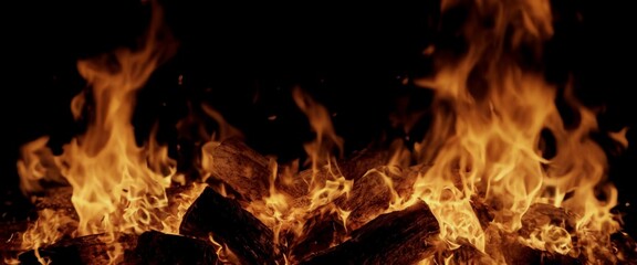Obraz premium Realistic fire GIF looping animation of flames transparent