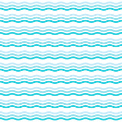seamless water wave line pattern and background vector illustration