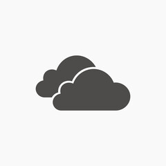 cloud vector icon isolated. sky, weather, nature, cloudy symbol