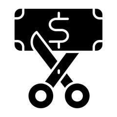 Price Cut Glyph Icon