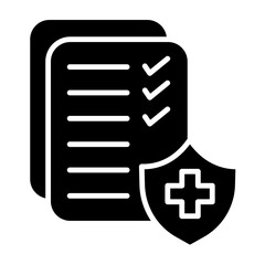 Medical Insurance Glyph Icon