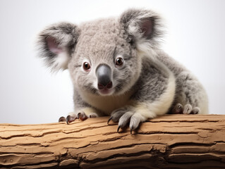 Obraz premium A Portrait of a koala on an isolated background