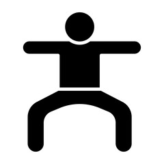 Squat Glyph Icon