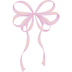 Hand Painted Watercolor  Coquette Bow Digital Clipart Set  