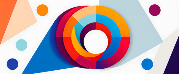 Obraz premium illustrazione con elementi geometrici a tema astratto contemporaneo