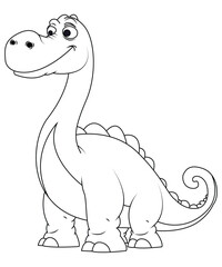 Dinosaur coloring page for kids and adults 