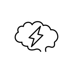 Brainstorm outline icons, minimalist vector illustration ,simple transparent graphic element .Isolated on white background