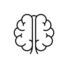 Obraz premium Brain outline icons, minimalist vector illustration ,simple transparent graphic element .Isolated on white background