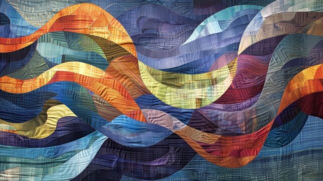 With every gust of wind the tapestry changes shape and direction creating a mesmerizing display of motion.