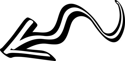 Curve Arrow Vector Silhouette