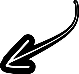 Curve Arrow Vector Silhouette