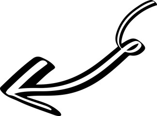 Curve Arrow Vector Silhouette