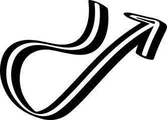 Curve Arrow Vector Silhouette