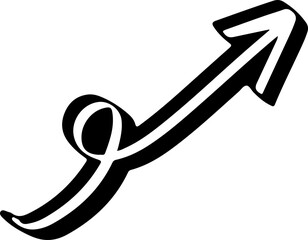 Curve Arrow Vector Silhouette