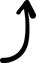 Curve Arrow Vector Silhouette