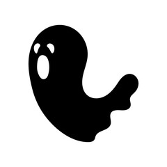 Ghost Illustration Vector Illustration Black and White