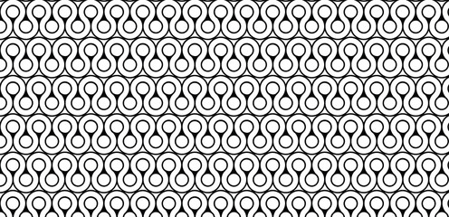 Decorative circle wave seamless pattern . Abstract seamless monochrome pattern for coloring. Design for wallpaper, banner, card, invitation.jpg.