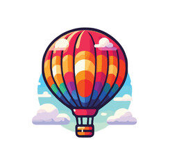 Naklejka premium Air ballon vector on white background