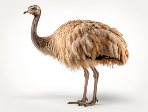 recommend clip art: A Portrait of an ostrich on an isolated background