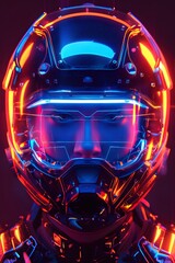 Futuristic American Tour Poster with Sleek Sci-Fi Elements and Neon Gradients