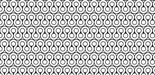 Decorative circle wave seamless pattern . Abstract seamless monochrome pattern for coloring. Design for wallpaper, banner, card, invitation.png.