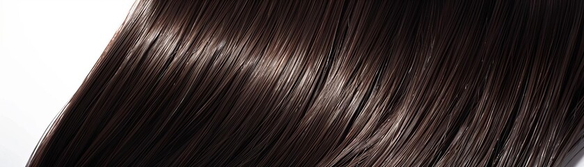 Naklejka premium Espresso hair with a sleek