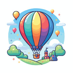 Air ballon vector on white background