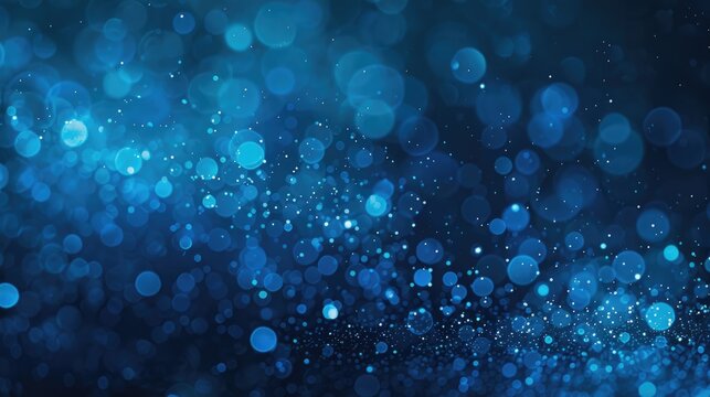 Abstract blue bokeh background for wallpaper or text