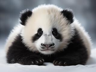 Fototapeta premium a panda on an isolated background